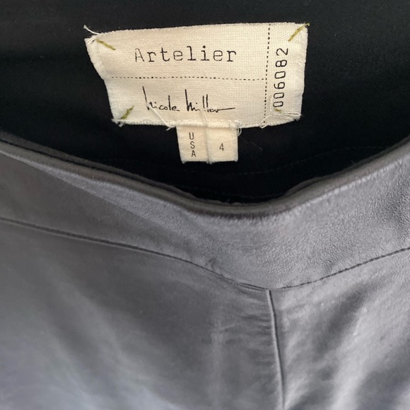 Nicole Miller Artelier Leather Panel Pants - Picture 3 of 4